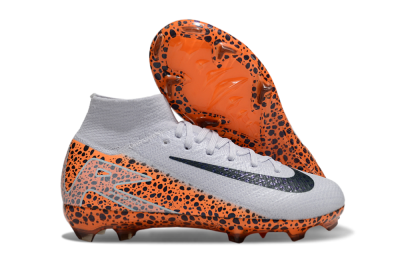 Kids Nike Air Zoom Mercurial Superfly 10 Elite FG Firm Ground High-Tops Football Boots - Grey/Black/Leopard