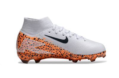 Kids Nike Air Zoom Mercurial Superfly 10 Elite FG Firm Ground High-Tops Football Boots - Grey/Black/Leopard