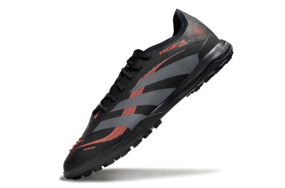 Men's Adidas Predator 25 Elite TF Artificial Turf Low-Tops Football Shoes - Black/Grey/Red