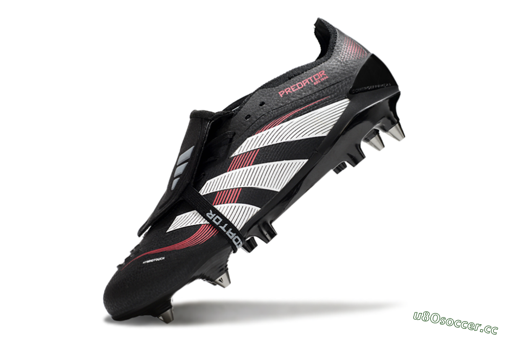 Men's Adidas Predator 25 Elite Foldover Tongue SG Soft Ground Low-Tops Football Boots - Black/White/Red 5