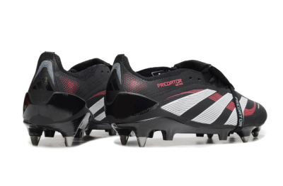 Men's Adidas Predator 25 Elite Foldover Tongue SG Soft Ground Low-Tops Football Boots - Black/White/Red