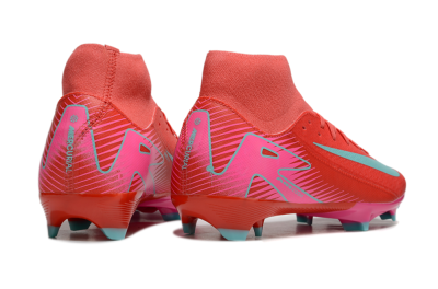 Men's Nike Air Zoom Mercurial Superfly 10 Elite FG Firm Ground High-Tops Football Boots - Red/Jade/Pink