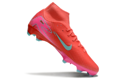 Men's Nike Air Zoom Mercurial Superfly 10 Elite FG Firm Ground High-Tops Football Boots - Red/Jade/Pink