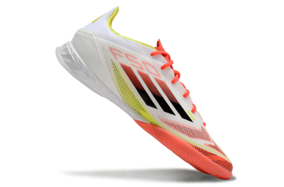 Men's Adidas F50 Pro IC Indoor & Futsal Low-Tops Football Shoes - White/Red/Yellow