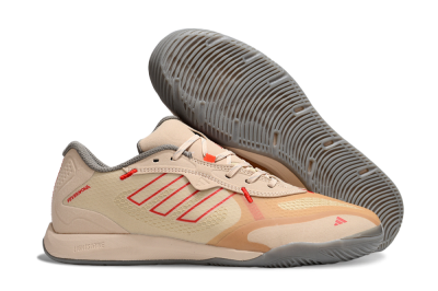 Men's Adidas Fevernova IC Indoor & Futsal Low-Tops Football Shoes - Pink/Brown/Red