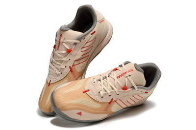 Men's Adidas Fevernova IC Indoor & Futsal Low-Tops Football Shoes - Pink/Brown/Red