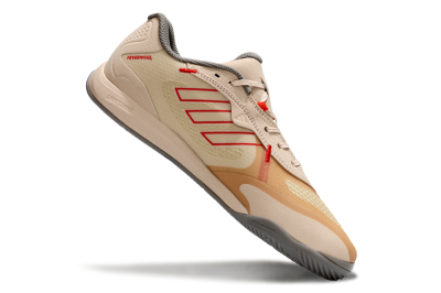 Men's Adidas Fevernova IC Indoor & Futsal Low-Tops Football Shoes - Pink/Brown/Red