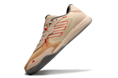 Men's Adidas Fevernova IC Indoor & Futsal Low-Tops Football Shoes - Pink/Brown/Red