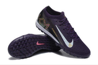 Men's Nike Air Zoom Mercurial Vapor 16 Elite TF Artificial Turf Low-Tops Football Shoes - Purple/White/Gold