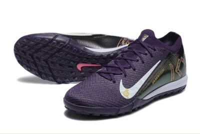 Men's Nike Air Zoom Mercurial Vapor 16 Elite TF Artificial Turf Low-Tops Football Shoes - Purple/White/Gold