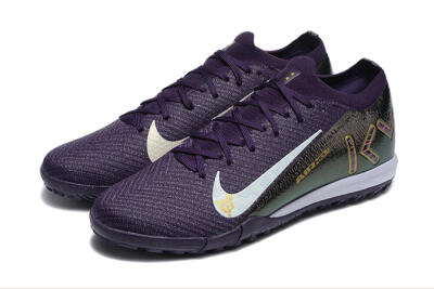 Men's Nike Air Zoom Mercurial Vapor 16 Elite TF Artificial Turf Low-Tops Football Shoes - Purple/White/Gold