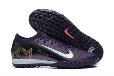 Men's Nike Air Zoom Mercurial Vapor 16 Elite TF Artificial Turf Low-Tops Football Shoes - Purple/White/Gold