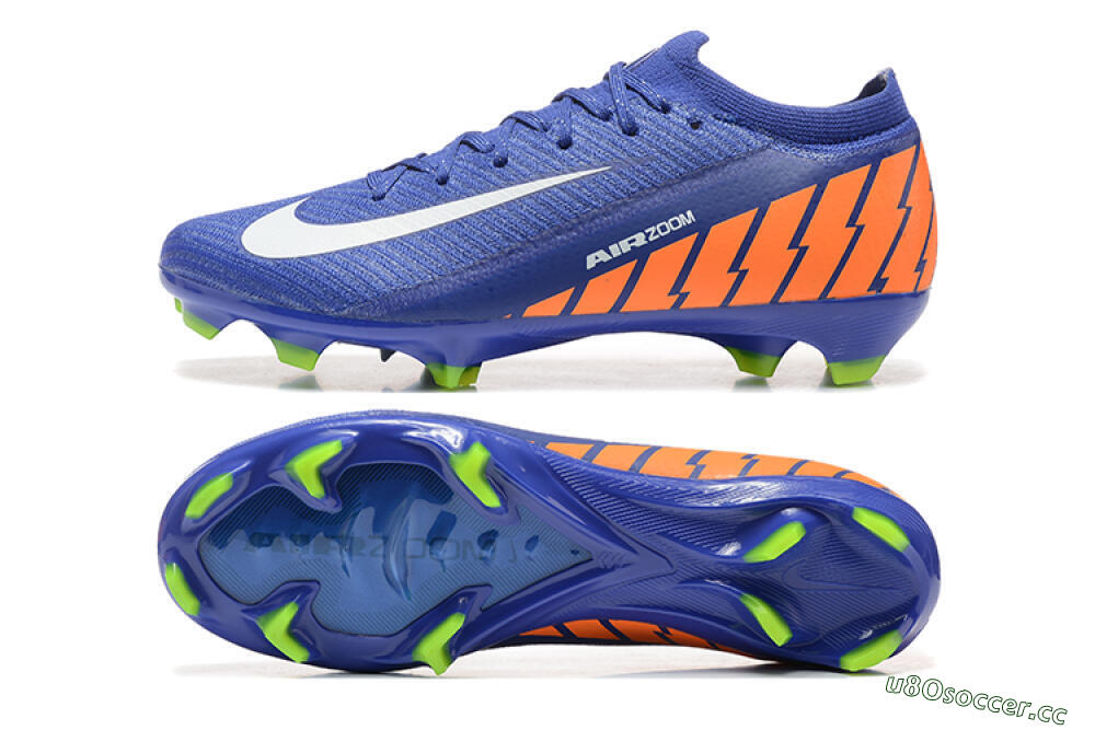Unisex Nike Air Zoom Mercurial Vapor 16 Elite FG Firm Ground Low-Tops Football Boots - Blue/White/Orange 1