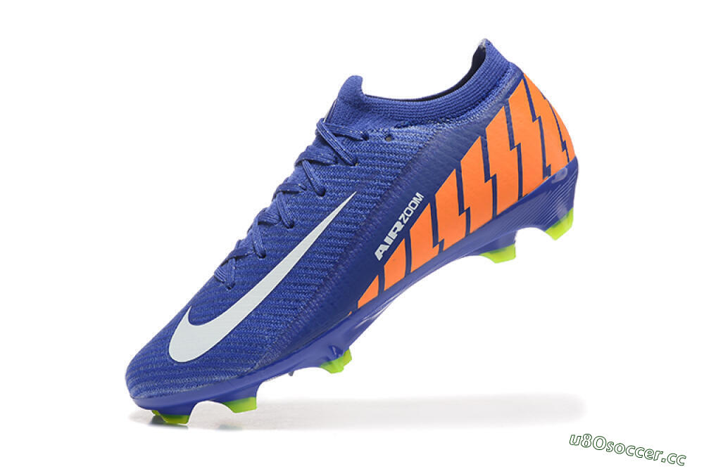 Unisex Nike Air Zoom Mercurial Vapor 16 Elite FG Firm Ground Low-Tops Football Boots - Blue/White/Orange 8