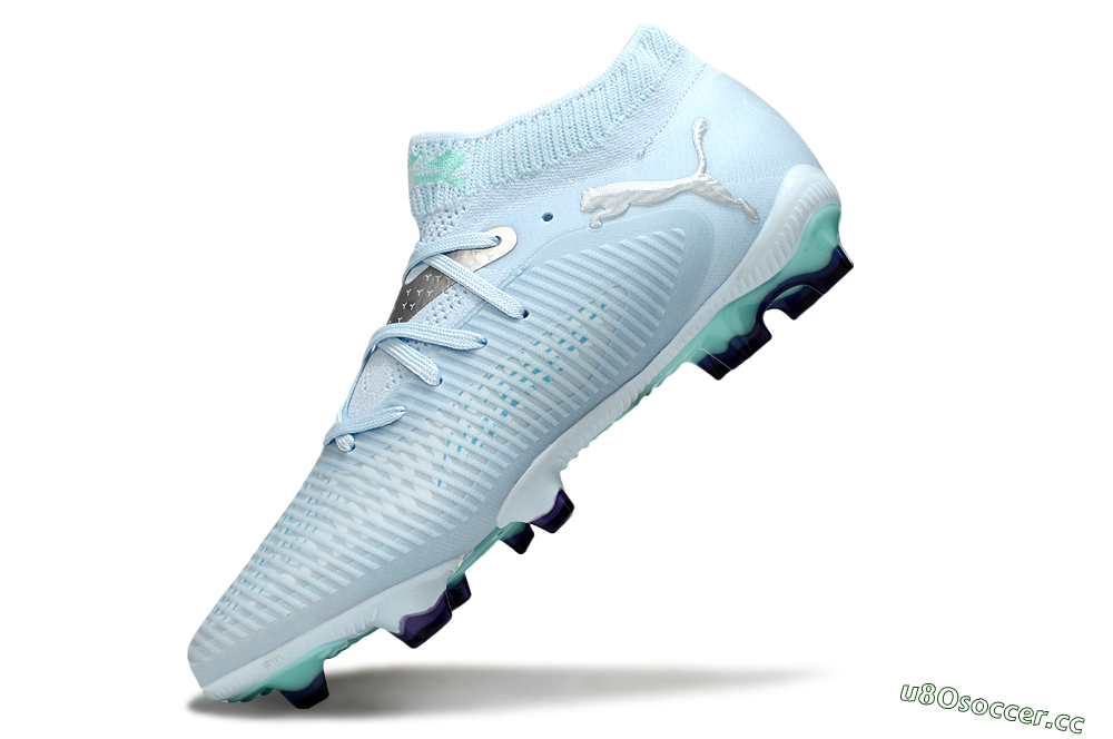 Men's Puma Future 8 Ultimate FG Firm Ground Low-Tops Football Boots - Jade/Silver 5