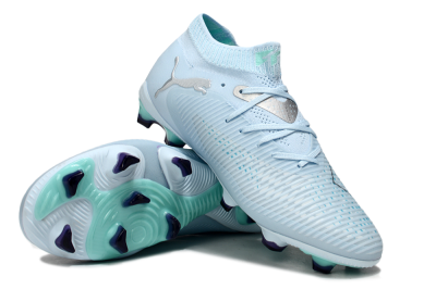Men's Puma Future 8 Ultimate FG Firm Ground Low-Tops Football Boots - Jade/Silver