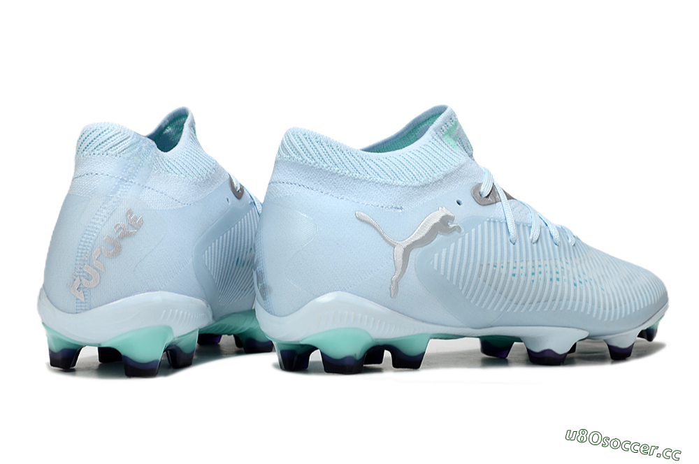 Men's Puma Future 8 Ultimate FG Firm Ground Low-Tops Football Boots - Jade/Silver 6