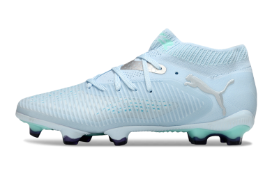 Men's Puma Future 8 Ultimate FG Firm Ground Low-Tops Football Boots - Jade/Silver