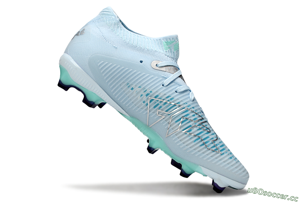 Men's Puma Future 8 Ultimate FG Firm Ground Low-Tops Football Boots - Jade/Silver 4