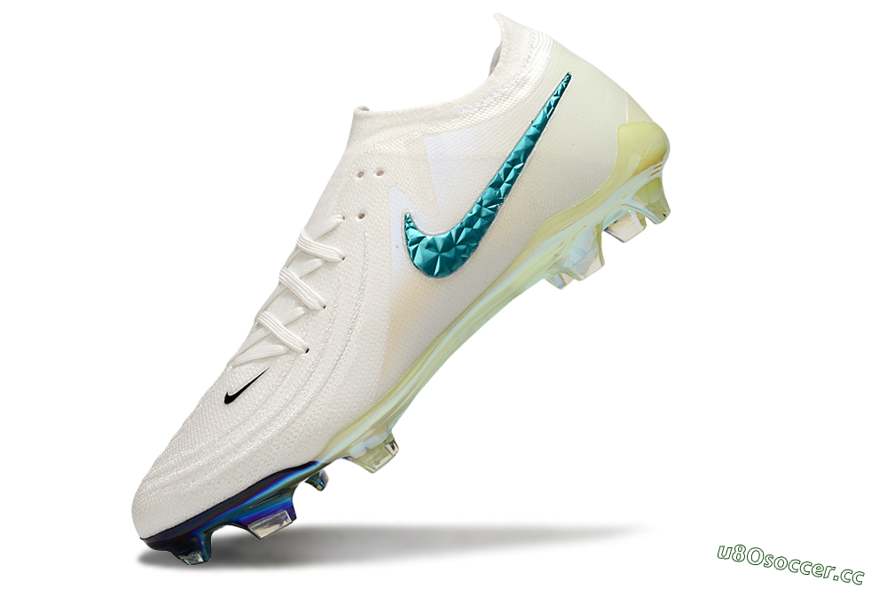 Men's Nike Phantom GX Elite FG Firm Ground Low-Tops Football Boots - Beige/Blue/Black 5