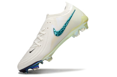 Men's Nike Phantom GX Elite FG Firm Ground Low-Tops Football Boots - Beige/Blue/Black