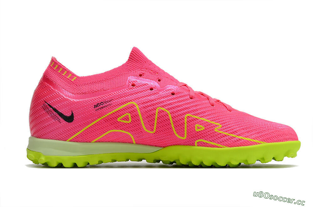 Unisex Nike Air Zoom Mercurial Vapor 15 Elite TF Artificial Turf Low-Tops Football Shoes - Pink/Yellow/Black 4