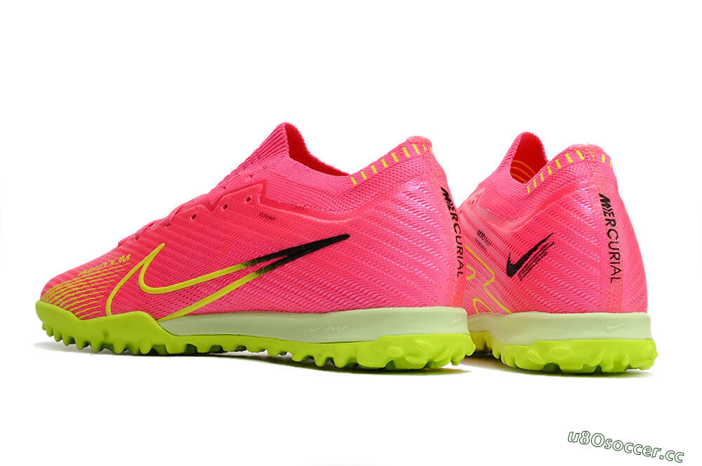 Unisex Nike Air Zoom Mercurial Vapor 15 Elite TF Artificial Turf Low-Tops Football Shoes - Pink/Yellow/Black 5