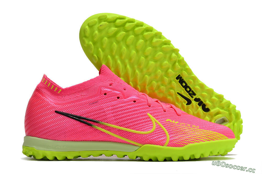 Unisex Nike Air Zoom Mercurial Vapor 15 Elite TF Artificial Turf Low-Tops Football Shoes - Pink/Yellow/Black 2
