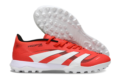Men's Adidas Predator 24 Elite TF Artificial Turf Low-Tops Football Shoes - Red/White/Black