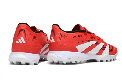 Men's Adidas Predator 24 Elite TF Artificial Turf Low-Tops Football Shoes - Red/White/Black