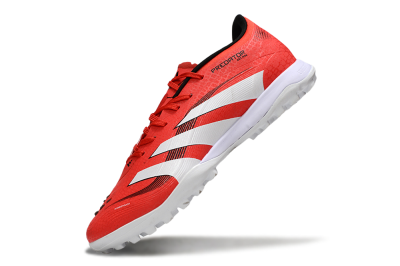 Men's Adidas Predator 24 Elite TF Artificial Turf Low-Tops Football Shoes - Red/White/Black