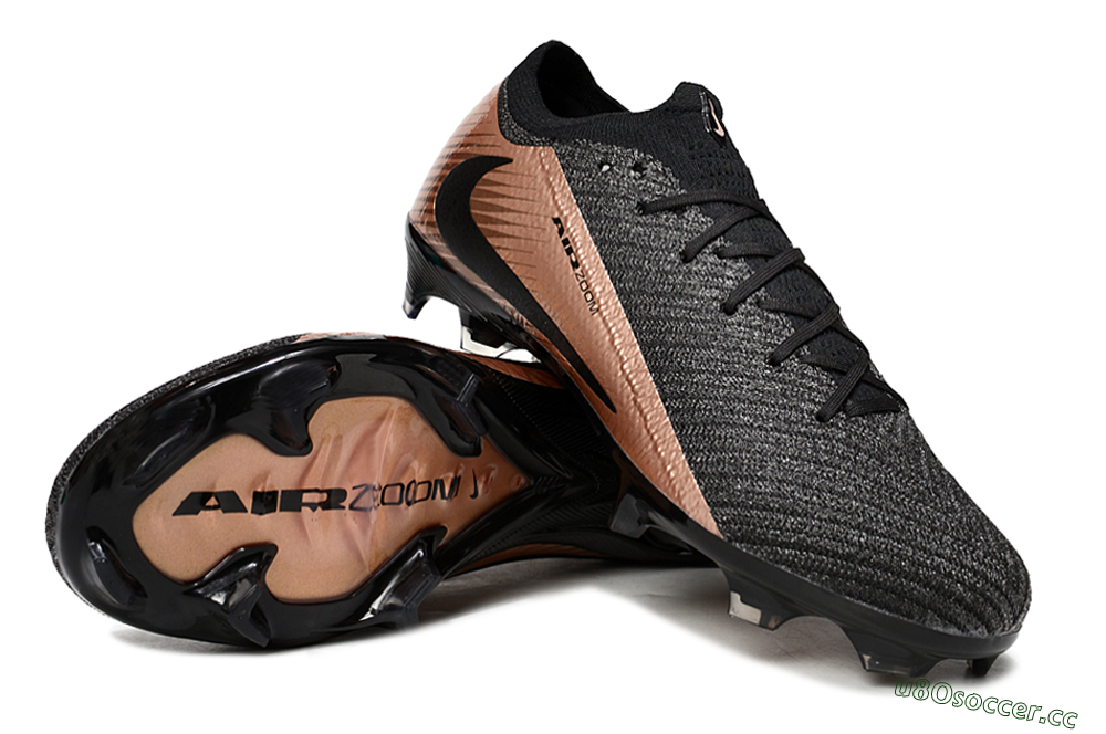 Unisex Nike Air Zoom Mercurial Vapor 16 Elite FG Firm Ground Low-Tops Football Boots - Black/Gold 3