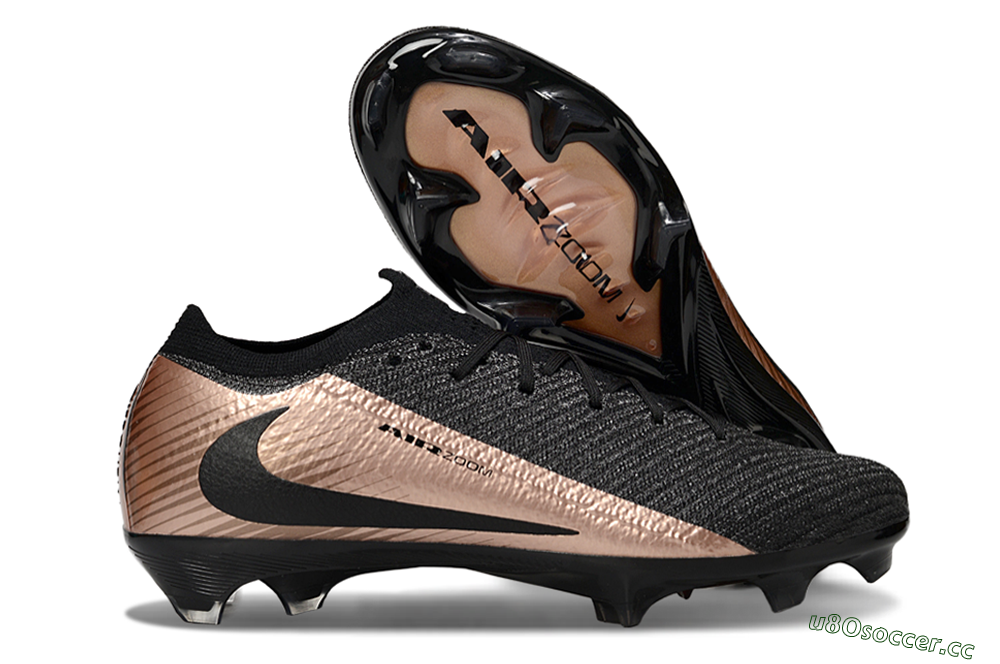 Unisex Nike Air Zoom Mercurial Vapor 16 Elite FG Firm Ground Low-Tops Football Boots - Black/Gold 2