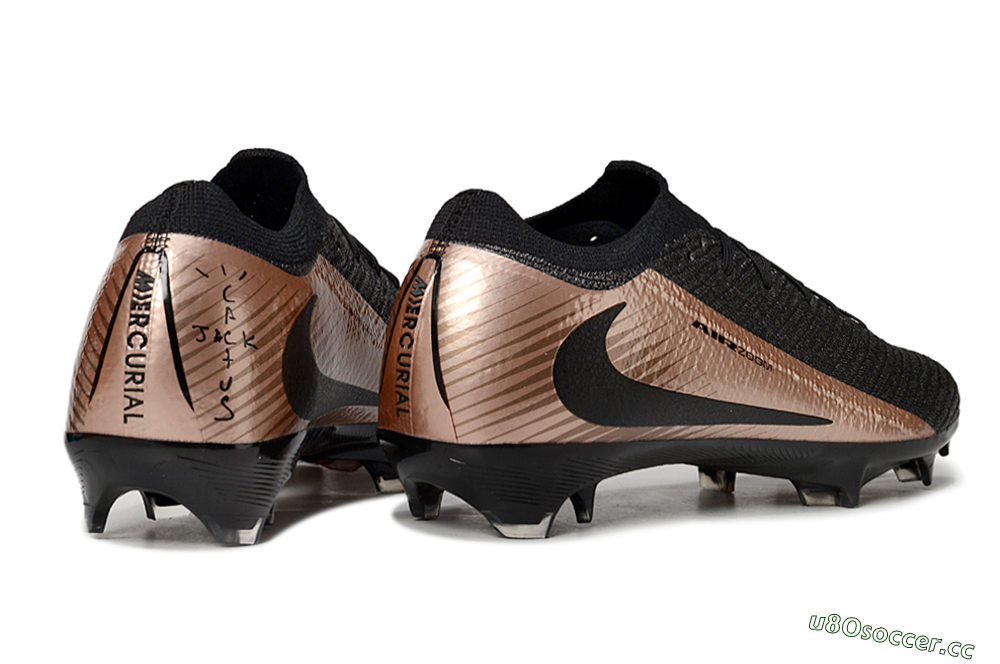 Unisex Nike Air Zoom Mercurial Vapor 16 Elite FG Firm Ground Low-Tops Football Boots - Black/Gold 6