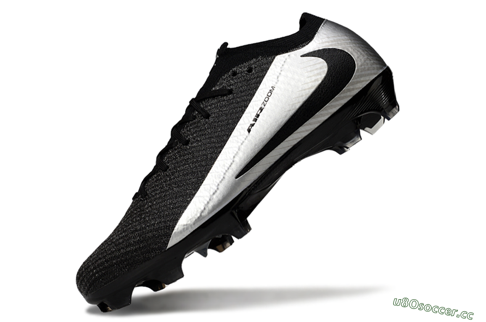 Unisex Nike Air Zoom Mercurial Vapor 16 Elite FG Firm Ground Low-Tops Football Boots - Black/Silver 5