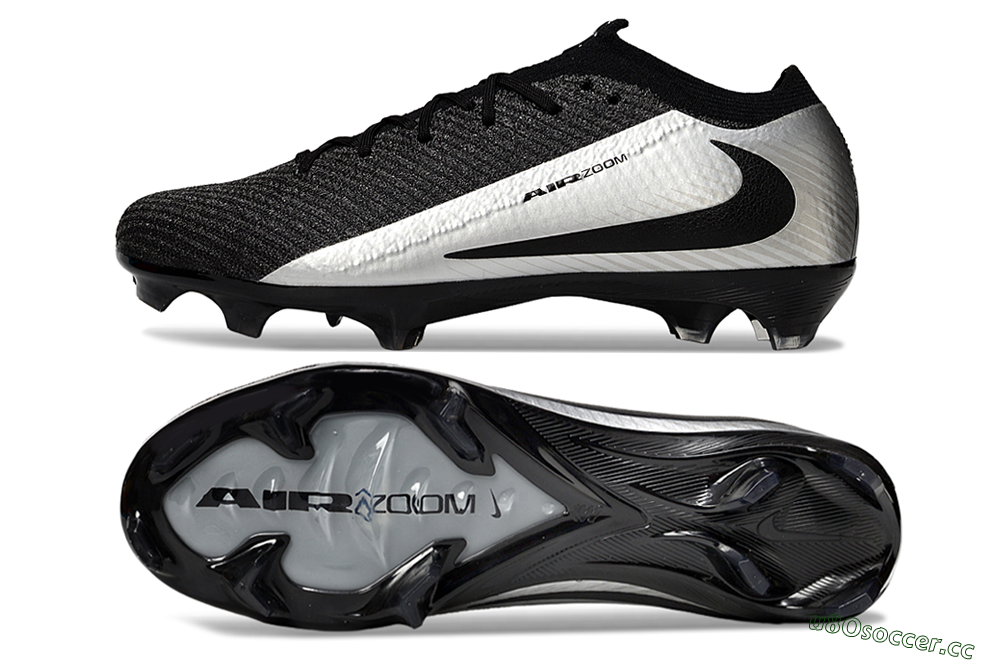 Unisex Nike Air Zoom Mercurial Vapor 16 Elite FG Firm Ground Low-Tops Football Boots - Black/Silver 1