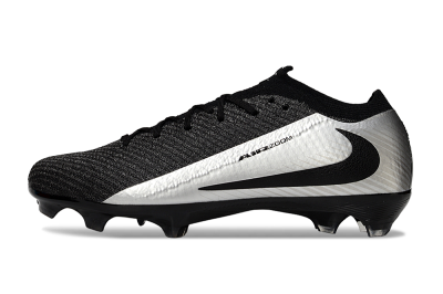 Unisex Nike Air Zoom Mercurial Vapor 16 Elite FG Firm Ground Low-Tops Football Boots - Black/Silver