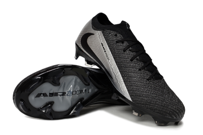 Unisex Nike Air Zoom Mercurial Vapor 16 Elite FG Firm Ground Low-Tops Football Boots - Black/Silver