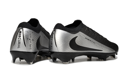 Unisex Nike Air Zoom Mercurial Vapor 16 Elite FG Firm Ground Low-Tops Football Boots - Black/Silver