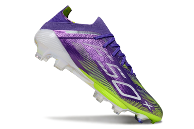 Men's Adidas F50+ Elite Lightstrike Pro FG Firm Ground Low-Tops Football Boots - Purple/Yellow/White