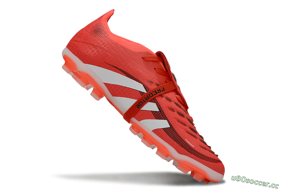 Unisex Adidas Predator Elite Foldover Tongue TF Artificial Turf Low-Tops Football Shoes - Red/White/Black 4