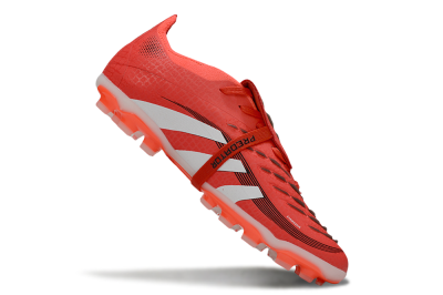 Unisex Adidas Predator Elite Foldover Tongue TF Artificial Turf Low-Tops Football Shoes - Red/White/Black