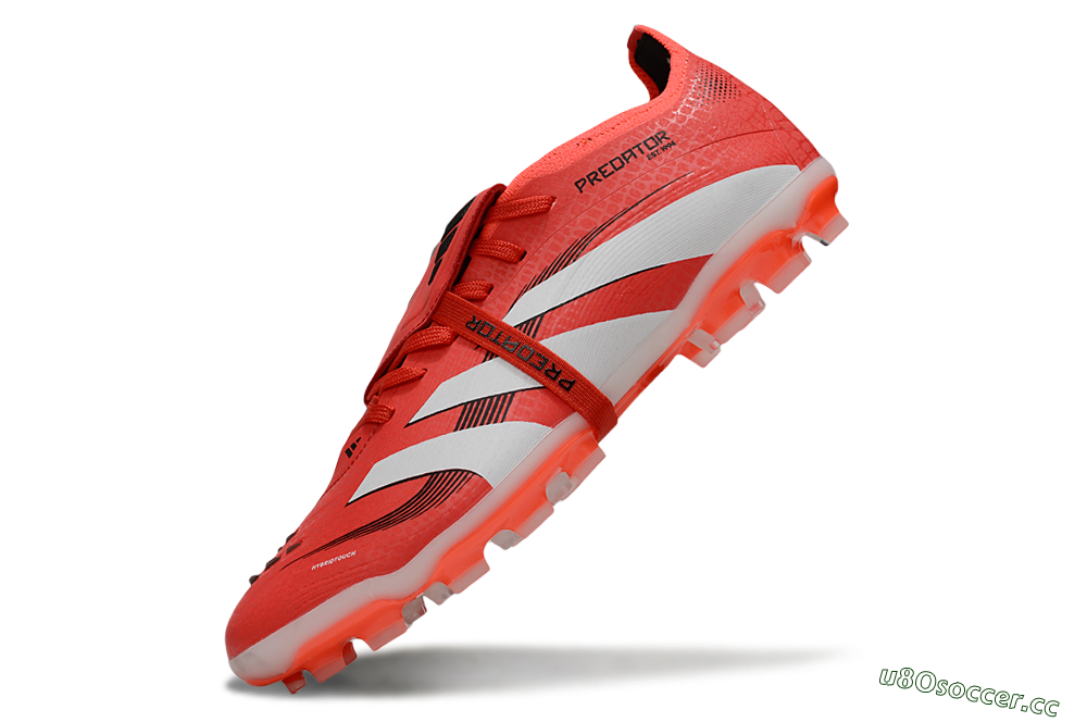 Unisex Adidas Predator Elite Foldover Tongue TF Artificial Turf Low-Tops Football Shoes - Red/White/Black 5