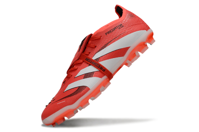 Unisex Adidas Predator Elite Foldover Tongue TF Artificial Turf Low-Tops Football Shoes - Red/White/Black
