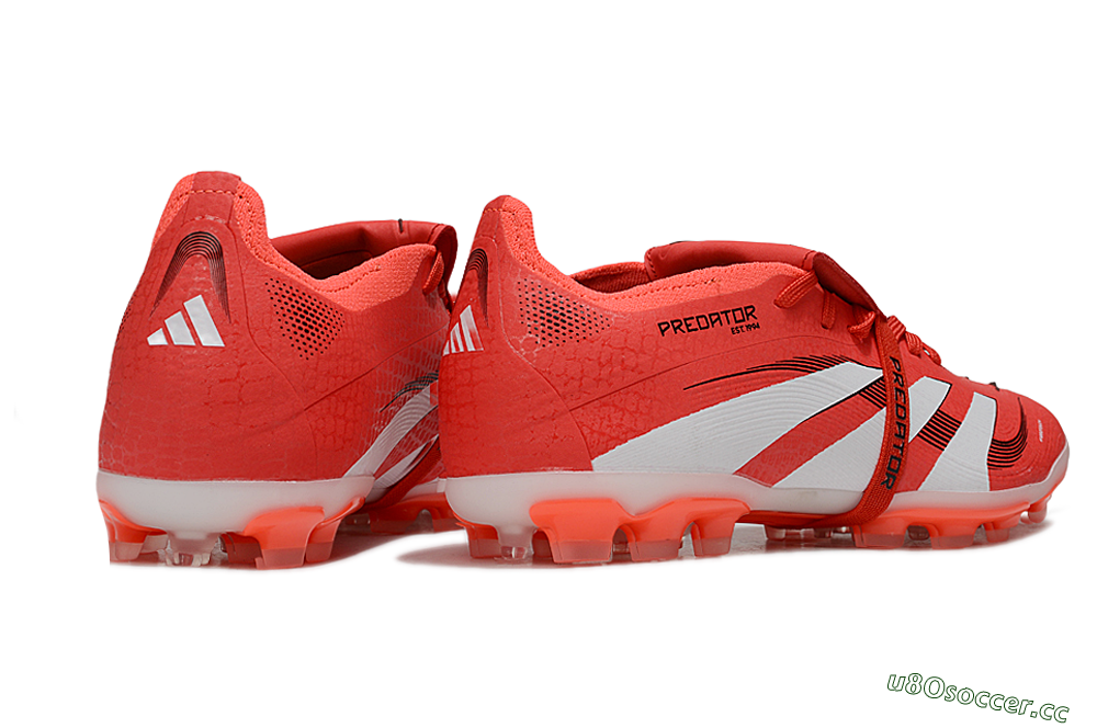 Unisex Adidas Predator Elite Foldover Tongue TF Artificial Turf Low-Tops Football Shoes - Red/White/Black 6