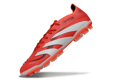 Unisex Adidas Predator 25 Elite TF Artificial Turf Low-Tops Football Shoes - Red/White/Black