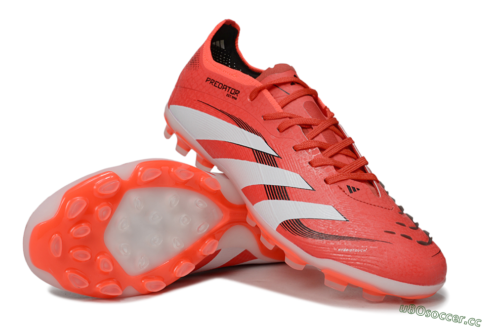 Unisex Adidas Predator 25 Elite TF Artificial Turf Low-Tops Football Shoes - Red/White/Black 3