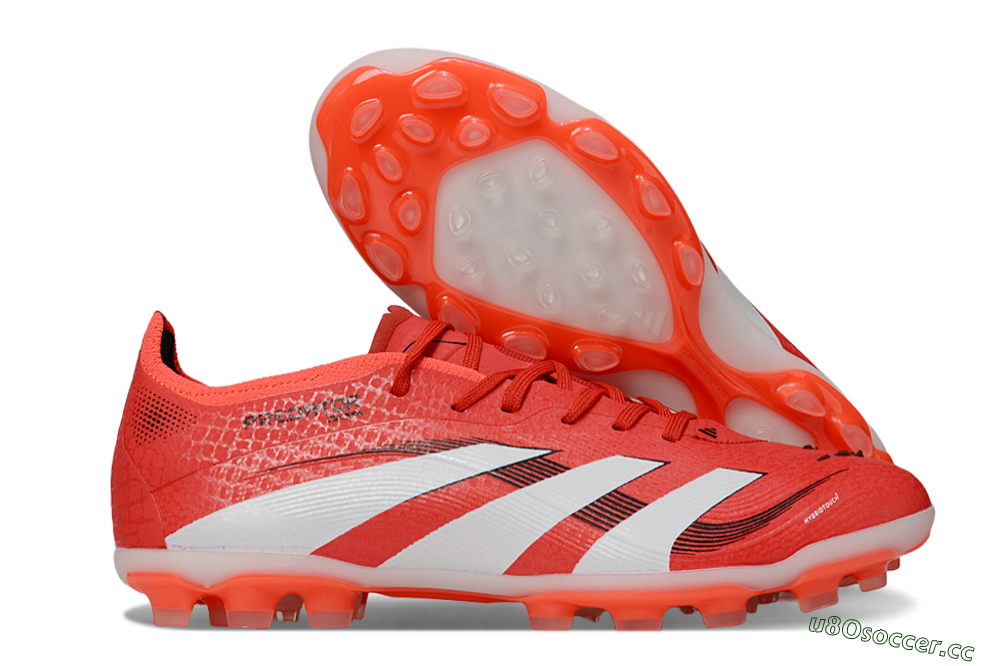 Unisex Adidas Predator 25 Elite TF Artificial Turf Low-Tops Football Shoes - Red/White/Black 2
