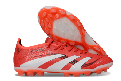 Unisex Adidas Predator 25 Elite TF Artificial Turf Low-Tops Football Shoes - Red/White/Black