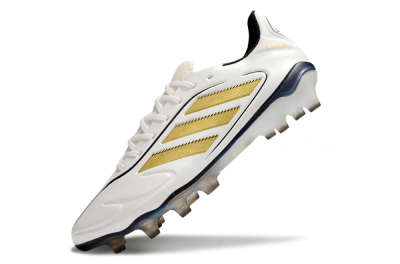 Men's Adidas Copa Pure 3 Elite FG Firm Ground Low-Tops Football Boots - White/Gold/Black